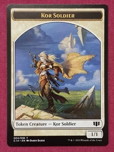 Magic The Gathering COMMANDER 2014 C14 KOR SOLDIER PEGASUS token card MTG - Picture 1 of 2
