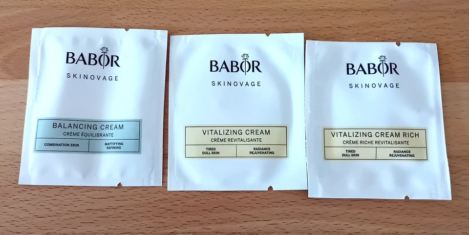 BABOR SKINOVAGE 3 Proben Balance Cream,Vitalizing Creme,Vitalizing Creme Rich - Bild 1 von 1