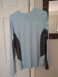 Magellan Outdoors Pro Angler Classic Fit Blue Long Sleeve Rashguard Shirt Sz M - Picture 1 of 10