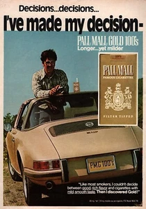 1971 Porsche 911T 911 Original Color Pall Mall Gold Ad - Picture 1 of 1