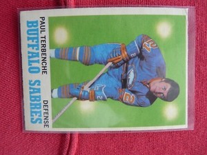 VINTAGE HOCKEY CARD O PEE CHE 1970-71  PAUL TERBENCHE BUFFALO SABRES  EXC PT1
