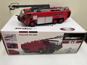 1/50 Scale Diecast Oshkosh 3000 Airport Fire Engine Striker 6X6 Truck Red - Picture 1 of 7