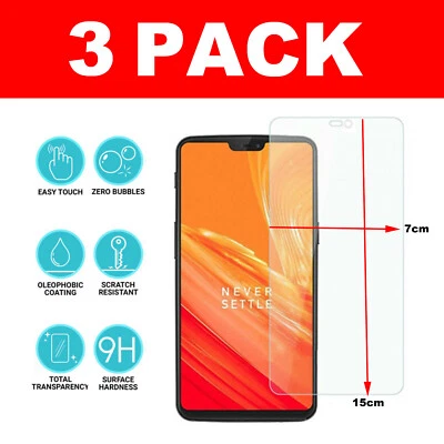 For OnePlus 6 Tempered Glass Screen Protector - CRYSTAL CLEAR - Image 1 of 4