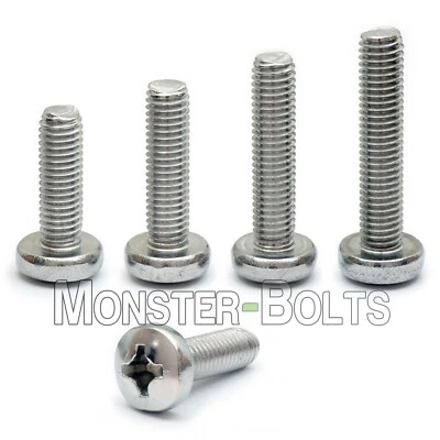 #10-24 Phillips Pan Head Screws, Stainless Steel A2, Various Lengths, UNC/Coarse - Image 1 of 4