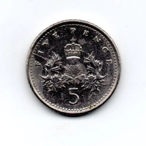UK 1998, 4th crowned portrait Elizabeth II, Scottish Badge, 5P, accept offers - Picture 1 of 2