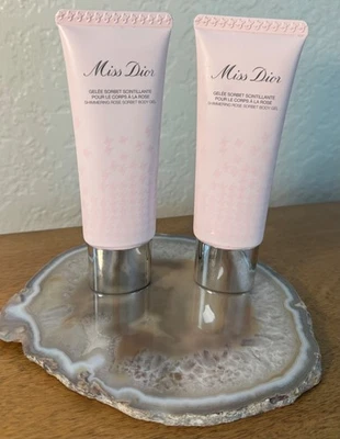 Lote de 2 - Gel corporal sorbete rosa brillante Miss Dior 2,5 fl oz (cada uno) sellado Foto 1 de 4