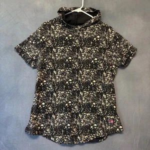 Phat Farm Hooded Shirt Short Sleeve Splatter Paint Streetwear Skater New York XL - Picture 1 of 12
