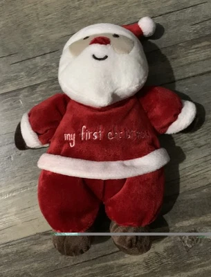 Pelúcia chocalho Papai Noel Carter Child Of Mine meu primeiro brinquedo de bebê Natal Lovey - Imagem 1 de 4