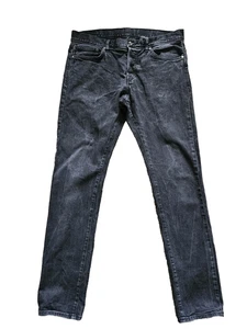 H&M Slim Fit Jeans Low Waist In Dark Grey - Size W34 L32 - Picture 1 of 5