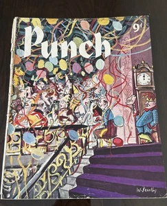 Punch January 2 1957 Magazine British Classic Humour New Years Party Cartoon - Picture 1 of 5