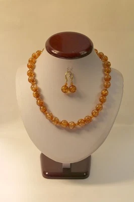 Baltic Amber Old Beeswax Yellow Honey Color Necklace 18" - Image 1 of 4