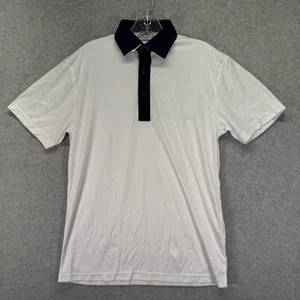 Camisa polo Collars & Co cuello de vestir para hombre pequeña blanca rendimiento elástica - Imagen 1 de 7