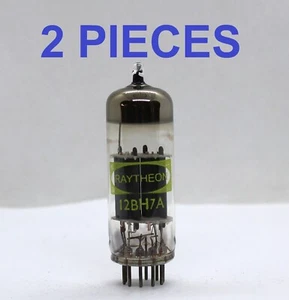 12BH7A RAYTHEON JAPÓN 2 PIEZAS NOS VÁLVULA TUBO - Imagen 1 de 2