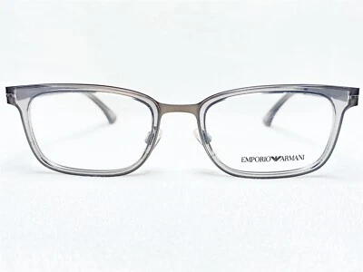 NUEVO Emporio Armani EA1034 3003 Hombres Gunmetal Rectángulo Anteojos Monturas 52/19 Foto 1 de 4