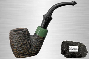 Peterson St Patrick's Day 24 Rustic 306 Pfeife rustiziert Bent Oom Paul Pipe - Bild 1 von 6