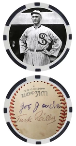 JOE JACKSON - BASEBALL LEGEND - CHICAGO WHITE SOX - POKER CHIP - ***SIGNED*** - Picture 1 of 2
