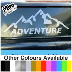 ADVENTURE MOUNTAIN STICKER GRAPHICS DECALS VAN CAMPER TRAILER DEFENDER - Picture 1 of 8