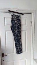 Dolce & Gabbana Blue  Brown Print Hem-Zip Jeans Size W30 / 42 *VGC*