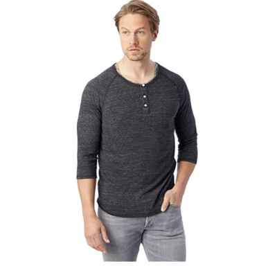 Alternative Henley eco jersey 3/4 sleeve  unisex - Image 1 of 4