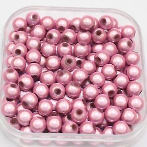 200 Pcs 3D Illusion Acrylic Miracle Round Beads 6mm Spacer Craft Jewelry Making
