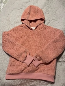 Athleta So Snug Sherpa Hoodie 2.0 Girls Large Aphrodite Pink New Long Sleeve - Picture 1 of 5