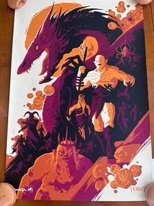 "DER HOBBIT AZOG WETA EINZIGARTIG SUPER SELTENE LITHOGRAPHIE 36""x24"" - Bild 1 von 10