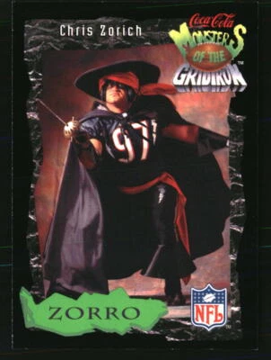 Chris Zorich 1994 Coca-Cola Monsters of the Gridiron #5 FOOTBALL Card - Image 1 of 2