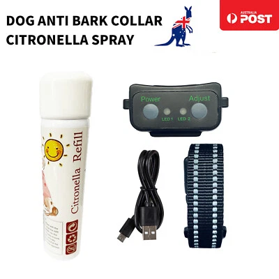 Dog Citronella Anti Bark Spray Rechargeable Collar Training Stop Barking Humane - image 1 of 4