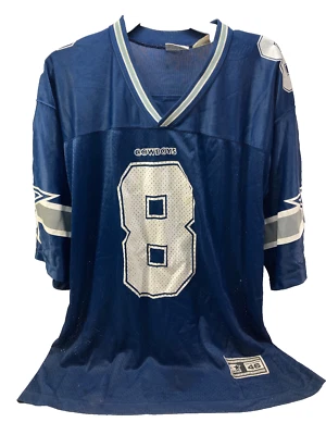 Dallas Cowboys Troy Aikman Vtg 1995 Starter Jersey 46 M Blue White #8 Mens - Image 1 of 4