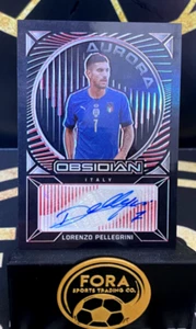 2021-22 Panini Obsidian Lorenzo Pellegrini Aurora Auto 16/25 Italy RED Roma - Picture 1 of 3