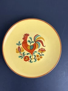 1 Taylor Smith China Reveille Rooster Floral Salad Bread Snack Plates Vtg 6.75"D - Picture 1 of 4