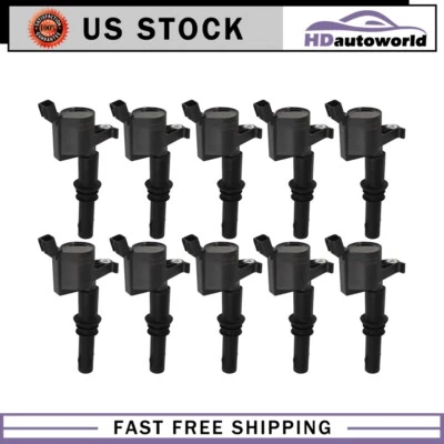 Bobina de encendido de 10 piezas para Ford F-250 F-450 F-550 Super Duty 05-2008 6,8 L V10 DG511 Foto 1 de 4