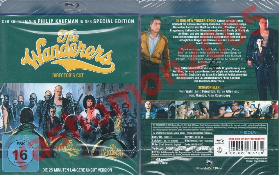 The Wanderers - Ken Wahl Philip Kaufman Directors Cut Blu-ray Region B- 117min