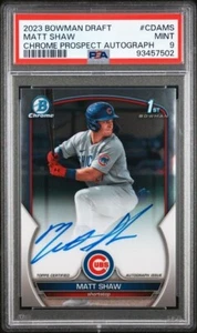 Matt Shaw 2023 Bowman Draft Chrome Prospects Autograph PSA 9 - Picture 1 of 2