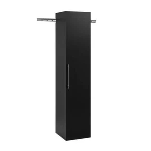 Prepac Wall Mounted Cabinet 72" x 15" 4-Shelve Engineered Wood Single Door Black - Picture 1 of 12