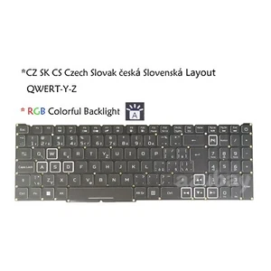 Teclado checo eslovaco para Acer Aspire Nitro AN515-55 AN515-44 AN517-52, retroiluminado - Imagen 1 de 9
