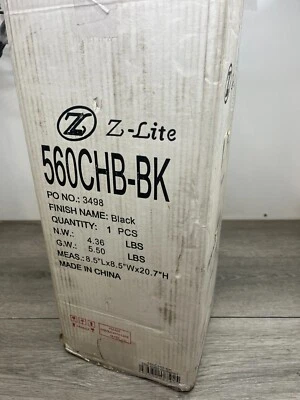 Уличный проводной погодостойкий подвесной светильник Z-Lite 560CHB-BKLED - Изображение 1 из 2