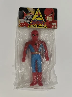Vintage 1978 japonés Spiderman vinilo suave 5" Popy SOFUBI Marvel Comics TOEI Foto 1 de 3