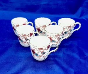 6 tazas Minton Ancestral Bone China Inglaterra Demitasse SOLO coleccionables - Imagen 1 de 5
