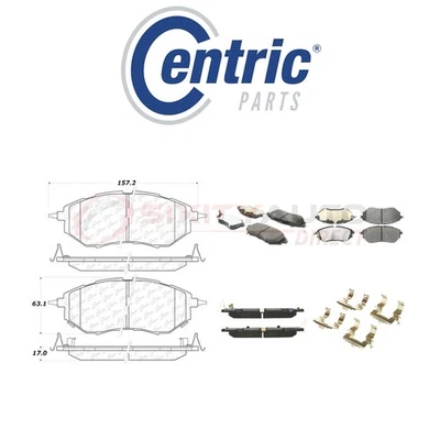 Centric Posi Quiet Ceramic Brake Pads w Shims for 2015 Subaru Outback 2.5L xw - Imagem 1 de 4