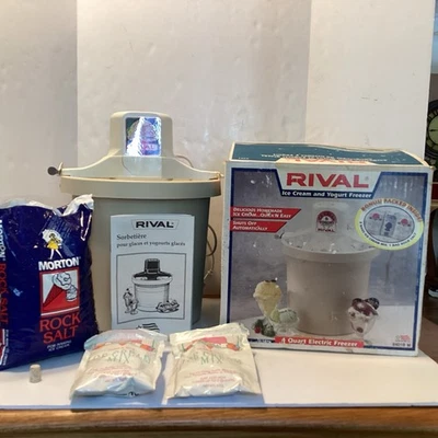 Congelador yogur helado rival 4 cuartos modelo 8401 vintage usado Foto 1 de 4