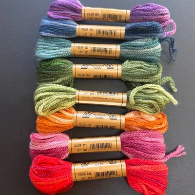 PATERNAYAN Persian Yarn - 8 Skeins - 8 Yds - 100% Virgin Wool - NOS - Image 1 of 2