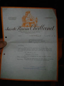 Papier à entête Jus de Raisin Challand Nuits St Georges - Picture 1 of 1