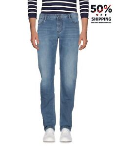 RRP €150 EMPORIO ARMANI Jeans W31 Stretch Blue Low Waist Faded Worn Look
