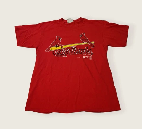 Vintage Mark McGwire #25 Lee Sport T-Shirt Red Large MLB St Louis Cardinals 1998 Cover