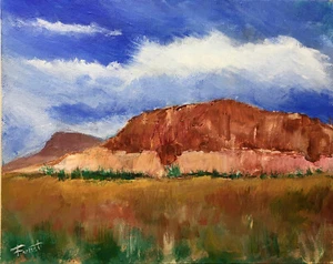 Mesas del desierto del suroeste americano - pintura de paisaje acrílico original 8x10 - Imagen 1 de 1