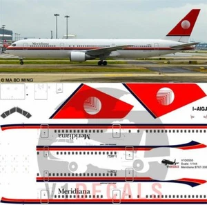 V1 Decals Boeing 767-300 Meridiana for 1/144 Zvezda Model Airplane Kit V1D0555 - Picture 1 of 8