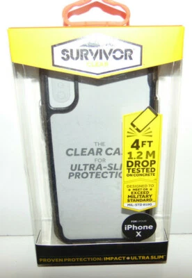 Funda Carcasa Transparente Griffin Survivor Para iPhone X "4 ft Prueba de Caídas" TOTALMENTE NUEVA Foto 1 de 2