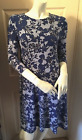 Marks & Spencer Niebieska kwiatowa sukienka do kolan UK 10