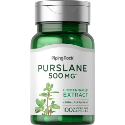 Cápsulas Purslane | 500mg | 100 unidades | Extrato de Portulaca | por Piping Rock  - Imagem 1 de 4
